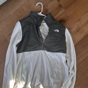 The North Face Gray and White Pullover